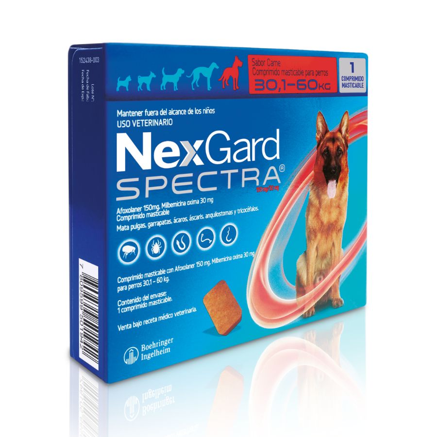 Desparasitante Nexgard Spectra 1comp para perros de 30,1 a 60 KG, , large image number null